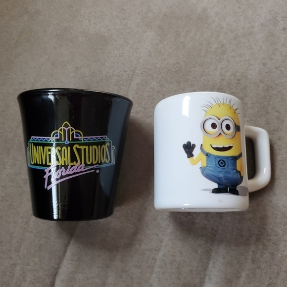 Universal Orlando Collectible Shot Glasses, Minions Mayhem and Universal Studios - Picture 1 of 2